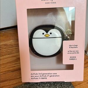 kate spade Black and White Penguin AirPods Case